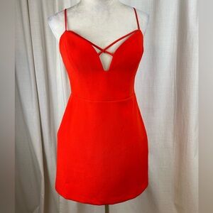 silence + noise by Anthropologie Bright Red Spaghetti-Strap Mini Dress